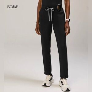 Figs Women's Navy Form X Straight-Leg Scrub Pants with Gray Drawstring